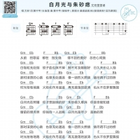 大籽《白月光与朱砂痣》吉他弹唱谱及歌词 白熊音乐