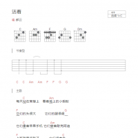 活着吉他谱C调和弦版 郝云