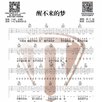【抖音热歌】醒不来的梦吉他弹唱谱 山山吉他