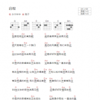 启程吉他谱G调和弦版 水木年华