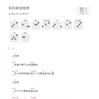 阿拉斯加海湾吉他谱和弦版 蓝心羽