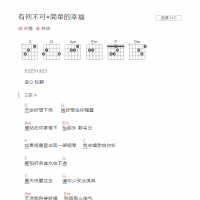 [串烧]有何不可+简单的幸福吉他谱C调和弦版 许嵩