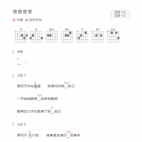 夜夜夜夜吉他谱和弦版 齐秦