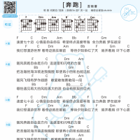 奔跑吉他弹唱谱 白熊音乐