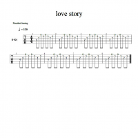 love story吉他SOLO谱 晓锐指弹吉他