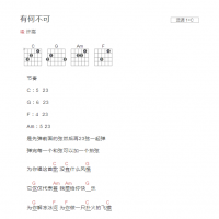 [简单版]有何不可吉他谱C调和弦版 许嵩