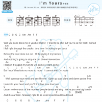 [乡村民谣]Jason Mraz《I'm Yours》吉他弹唱谱 白熊音乐