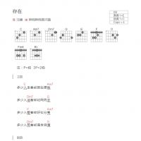 存在吉他谱和弦版 汪峰