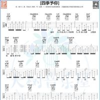 [和弦版六线谱]程响《四季予你》吉他弹唱谱及教学视频 大树音乐屋 ...
