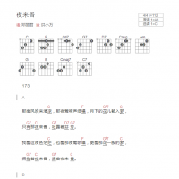 夜来香吉他谱和弦版 邓丽君
