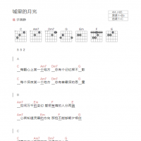 城里的月光吉他谱和弦版 许美静