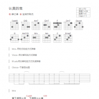 认真的雪吉他谱和弦版 薛之谦