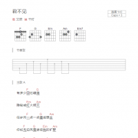 [完整版]君不见吉他谱C调和弦版 艾辰