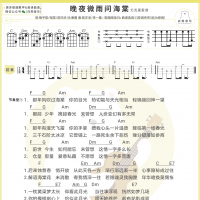 镜予歌/喧笑/陈亦洺《晚夜微雨问海棠》尤克里里弹唱谱 白熊音乐 ...