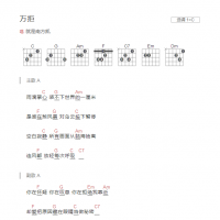 万拒吉他谱C调和弦版 就是南方凯