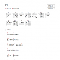 告白吉他谱和弦版 沈以诚