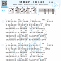 [盗墓笔记]李常超《十年人间》吉他弹唱谱 白熊音乐