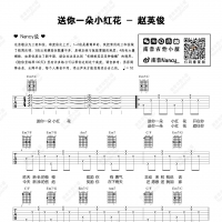 [女生版]赵英俊《送你一朵小红花》吉他谱 Nancy南音吉他小屋