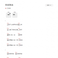 青春舞曲吉他谱C调和弦版 王洛宾