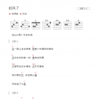 起风了吉他谱C调和弦版 吴青峰