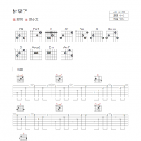 梦醒了吉他谱C调和弦版 那英