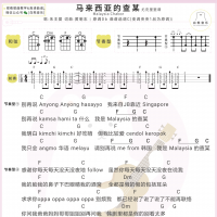 朱主爱 《马来西亚的查某》尤克里里弹唱谱及教学视频 白熊音乐 ...