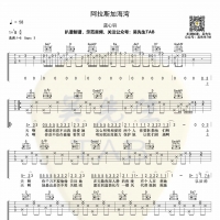 蓝心羽《阿拉斯加海湾》吉他谱 吴先生TAB