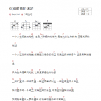 你知道我的迷茫吉他谱C调和弦版 Beyond