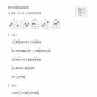 阿拉斯加海湾吉他谱和弦版 蓝心羽