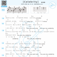 [韩文]IU《Celebrity》吉他弹唱谱及歌词 白熊音乐