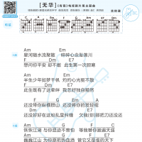 [有翡主题曲]张靓颖/刘宇宁《无华》吉他弹唱谱 白熊音乐