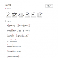 表达爱吉他谱和弦版 林俊杰