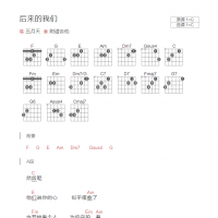 后来的我们吉他谱和弦版 五月天
