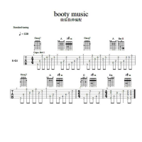 booty music吉他SOLO谱 晓锐指弹吉他