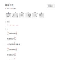 盛夏光年吉他谱和弦版 陈冰