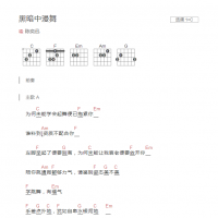 黑暗中漫舞吉他谱C调和弦版 陈奕迅