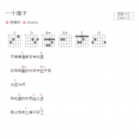 一个傻子吉他谱和弦版 杨博然