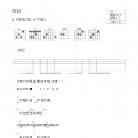[抖音热歌]万拒吉他谱和弦版 就是南方凯