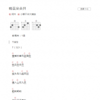 桃花朵朵开吉他谱G调和弦版 阿牛