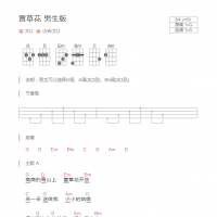 萱草花尤克里里谱男生版 大U