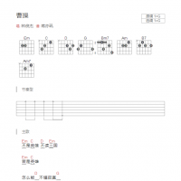 曹操吉他谱G调和弦版 林俊杰