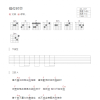 [抖音完整版]错位时空吉他谱和弦版 艾辰