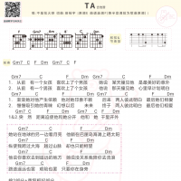 不是花火呀《TA》吉他弹唱谱 白熊音乐