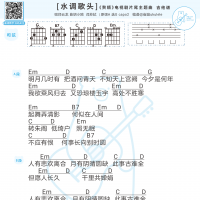 [赘婿片尾曲]郑云龙《水调歌头》吉他弹唱谱 白熊音乐