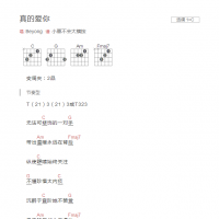 [无大横按版]真的爱你吉他谱C调和弦版 Beyond