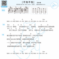 [BGM蚂蚁呀嘿]郭美美《不怕不怕》吉他弹唱谱 白熊音乐