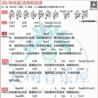 林依晨《你》吉他弹唱谱及教学视频 大树音乐屋