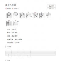 漫步人生路吉他谱 邓丽君