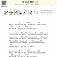 王小帅《你头顶的风》吉他弹唱谱 白熊音乐