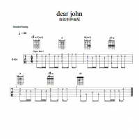 dear john 吉他SOLO谱 晓锐指弹吉他